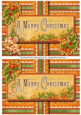 2 Vintage a Merry Christmas Quick Card Fronts