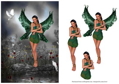 The Green Fairy + Decoupage