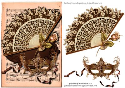 Sheet Music, Fan & Masque
