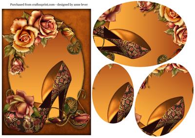 Autumn Diva Shoe & Gorgeous Roses Pyramid