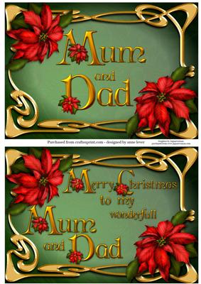 Art Nouveau Poinsettia - Mum & Dad