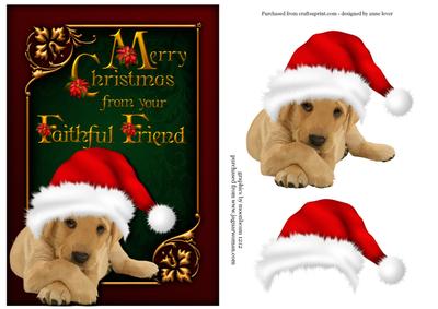 Merry Christmas from the Dog - Golden Retriever