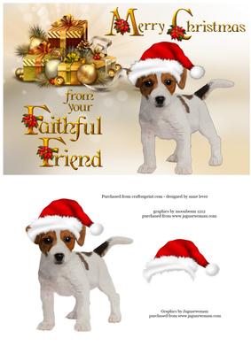 Merry Christmas from the Dog - Jack Russell