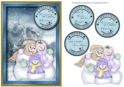 Snowman Family Portrait - Christmas