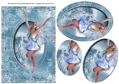 Snow Fairy Dance Oval Pyramid Topper