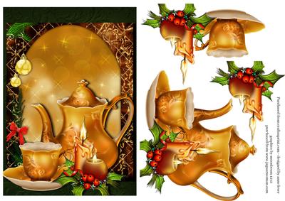 Golden Christmas Tea Time