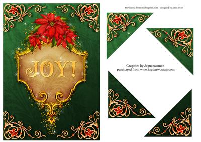 Christmas Poinsettia Joy Corner Stacker