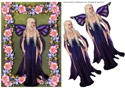 Calisi Fairy & Beautiful Flowers Border