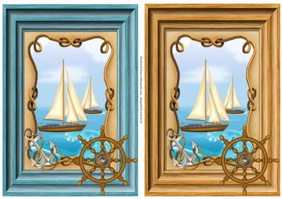 2 Nautical - Sailing Toppers, Quick Card Fronts