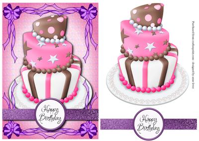 Happy Birthday - Pink Birthday Cake