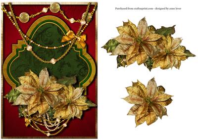 Golden Poinsettia Christmas
