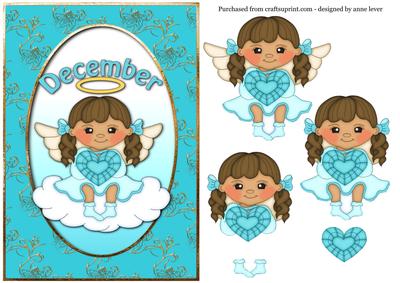 Birthstone Angel - December - Blue Topaz