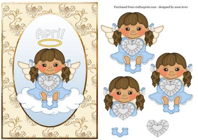 Birthstone Angel - April - Diamond