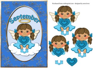 Birthstone Angel - September - Sapphire - Blue