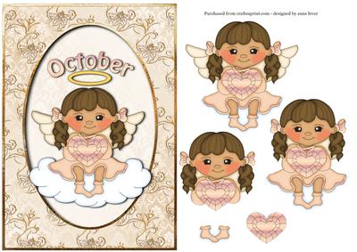Birthstone Angel - October - Opal
