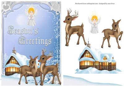 Reindeer & Angel Season's Greetings