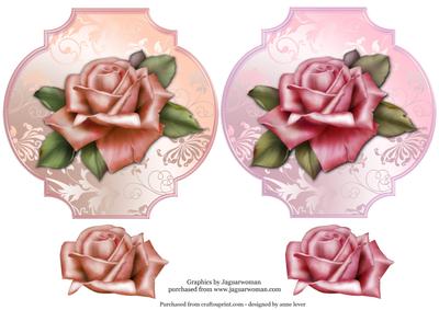 2 Beautiful Rose Plaques with Decoupage