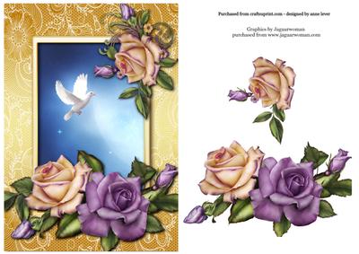 Beautiful Heritage Roses & Dove + Decoupage