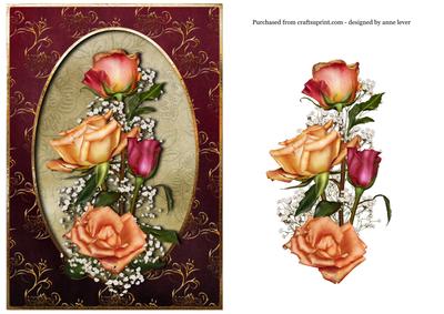 Joy Roses with Decoupage