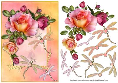 Romantica Roses & Dragonflies + Decoupage