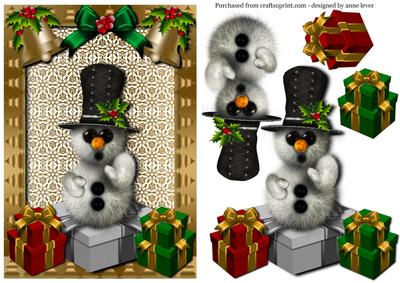 Steampunk Snowman + Decoupage