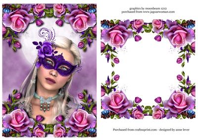 Masqued Blonde Beauty & Gorgeous Roses