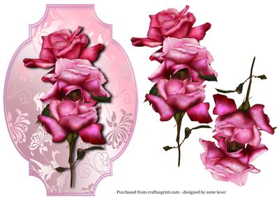 Beautiful Pink Roses Shaped Topper