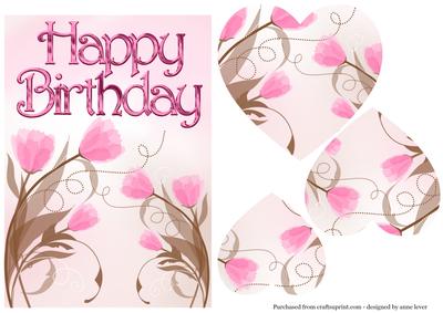 Tissue Tulips Happy Birthday