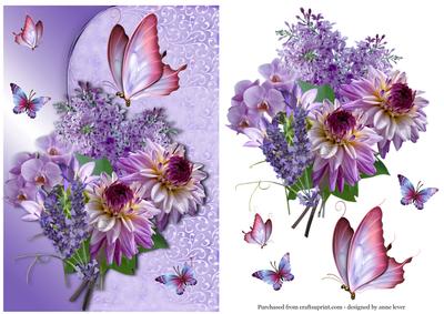 Purple Bouquet & Flutters