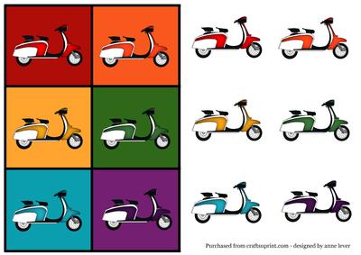 Pop Art Scooters + Decoupage