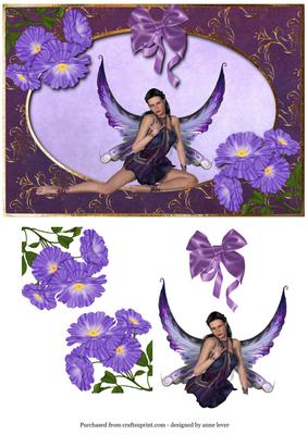 Purple Fae & Fantasy Wild Roses