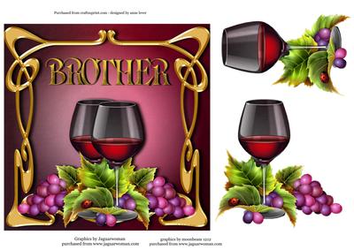Art Nouveau Red Wine - Brother - More Available