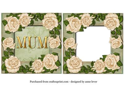 Mum with Ivory Roses + Decoupage Frame
