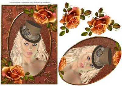 Victorian Steampunk Beauty & Roses