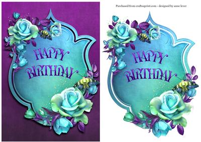 Ice Blue & Amethyst Roses Birthday