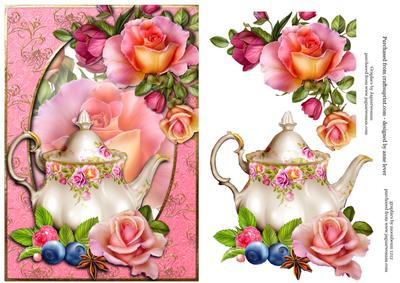 Floral Teapot & Romantica Roses