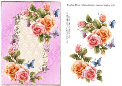 Rosy Glow Roses & Fancy Frame