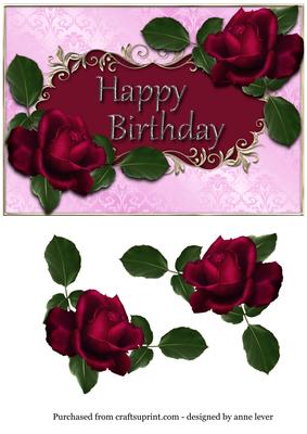 Happy Birthday Roses & Fancy Frame