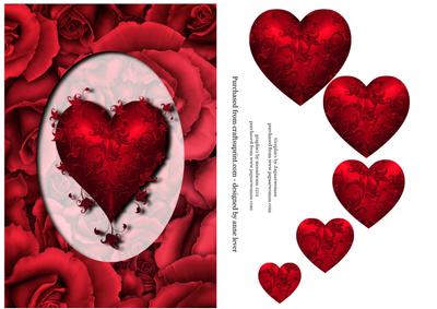 Rose Frame & Fancy Heart + Heart Shaped Pyramid