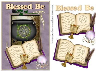 Blessed Be - Wiccan, Pagan, Spell Book, Chalice