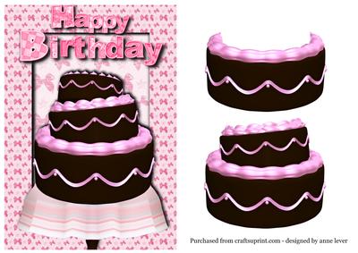 Chocolate Birthday Cake with Pink Icing