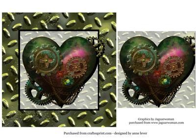 Metal Heart Steampunk Valentine - Male