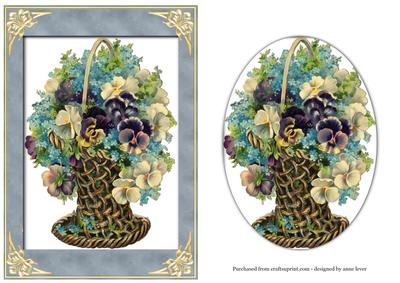 Basket of Pansies & Forget-me-nots