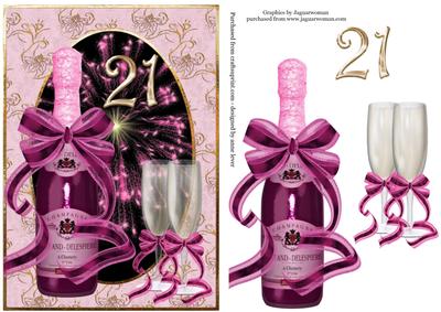 21st Birthday Pink Champagne