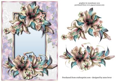 Beautiful Fantasy Lilies + Decoupage