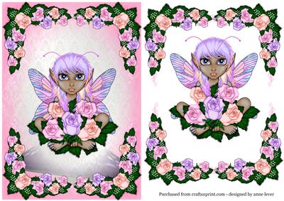Fabulous Rose Flower Fairy + Decoupage