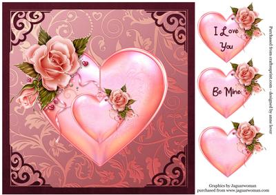 Pink Hearts & Pink Roses Valentines