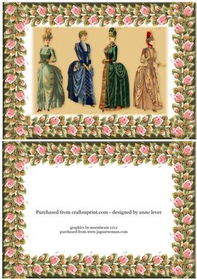 1880's Fashions + Rose Borders