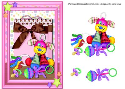 New Baby Girl + Decoupage