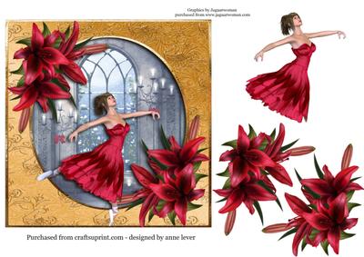Gorgeous Red Lilies & Beautiful Ballerina